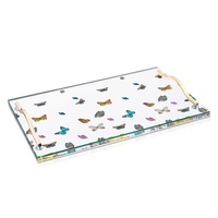 Planche à Challah en Acrylique Personnalisée RAY YI Waterdale avec Motif Papillon