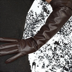 Guantes Largos de 50 cm para Mujer KAIXI, Ajuste Perfecto, para las Cuatro Estaciones, de PU, con Pantalla Táctil, Detección de Agujas, Cálidos para Invierno, para Uso Diario en Exteriores - Product Image 3