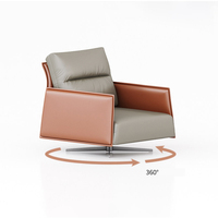 Canapé modulaire sectionnel moderne de style italien européen, 3 places, 1 place, en cuir PU pour bureau