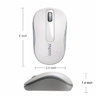Souris d'ordinateur sans fil Rapoo M10 Plus OEM silencieuse 2,4 G ergonomique pour jeux, mignonne, 1000 DPI, mini souris sans fil pour PC portable