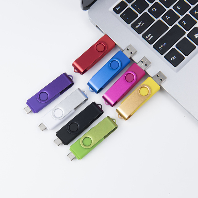 Phone USB Drive Swivel Type-C Metal OTG-Compatible Customizable Dual-Use Flash Drive 16GB/32GB