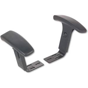 Alera IN49AKA10B Bras en T réglables en hauteur noirs compatibles avec les chaises et tabourets de bureau des séries Interval et Essentia - Product Image 2