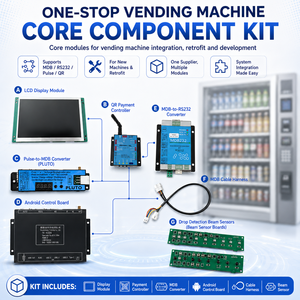 Kit de Solución de Control de Pago sin Efectivo para Máquinas Expendedoras Inteligentes con Convertidor MDB-RS232, Controlador de Pago QR y Placa Android - Product Image 1
