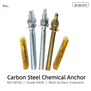 ผู้ผลิตจากโรงงาน <span class=keywords><strong>ร</strong></span>าคาดีที่สุด ตะปูยึดเคมีเหล็กกล้าคา<span class=keywords><strong>ร</strong></span>์บอน คลาส 4.8/8.8/10.9 M4-M150 ชุบสังกะสี JB/ZQ 4757 ตะปูยึดแบบขยาย - Product Image 1