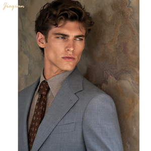 <span class=keywords><strong>Costume</strong></span> en laine grise de qualité supérieure pour hommes |   <span class=keywords><strong>Costume</strong></span> de mariage sur mesure ajusté et élégant |   <span class=keywords><strong>Costume</strong></span> de luxe pour homme, ensemble 2 pièces pour affaires - Product Image 3