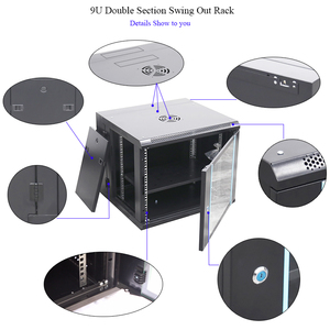 Giá tốt nhất tùy chỉnh màu sắc đôi phần mạng Tủ 6U 9U 12U 15U treo tường máy chủ Rack cho sử dụng nhà thả sản phẩm - Product Image 4