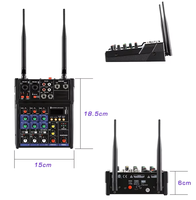 Console de mixage audio miniature 4 canaux BHA G4-M1 avec deux microphones UHF, égaliseur, streaming en direct pour la scène, prix de gros OEM