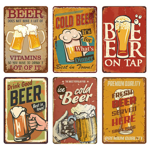 Insegne da Bar Personalizzate Vintage, Insegne in Metallo Decorative all'Ingrosso per Pub - Product Image 1