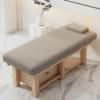 Nouveau Lit de Massage en Bois avec Trou dans le Dos, Réglable, Thérapie Thermique, Centre de Prévention de la Santé TCM, Salon de Beauté, Directement de l'Usine