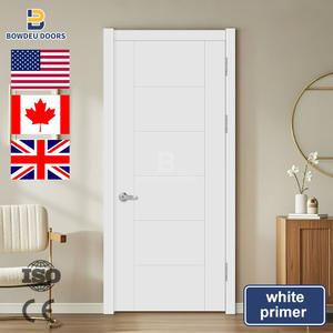 Imprimación blanca Estilo terminado Un panel Casas Interior Puerta de madera MDF interna Puerta de coctelera personalizada - Product Image 6