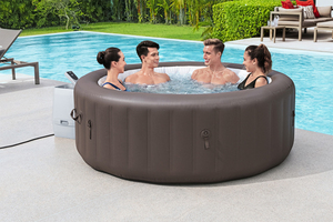 <span class=keywords><strong>Bestway</strong></span> 60165 Vente flash Bain à remous de luxe rond pour l'extérieur, baignoire à remous <span class=keywords><strong>gonflable</strong></span>, piscine et <span class=keywords><strong>spa</strong></span> pour 4 à 6 personnes - Product Image 2