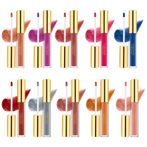 Liptint 10 Glitter liquido lucidalabbra diamante metallizzato brillante lucidalabbra glitterato a lunga durata <span class=keywords><strong>rossetto</strong></span> Glitter - Product Image 5