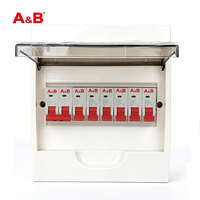 Boîtier de distribution intérieur en plastique IP40 étanche 16A à 8 prises avec verrou électromagnétique, boîte de jonction personnalisée pour disjoncteur