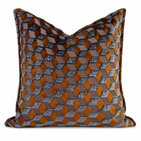 Housse de coussin décorative de luxe - Coussin tissé haut de gamme avec fermeture éclair invisible pour canapé, lit, décoration intérieure (personnalisable)