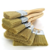 Manche en bois pinceau à poils plats brosse de peinture murale pour armoires murales maison retouches poussière nettoyage industriel