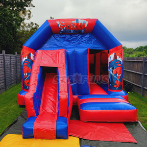 Château gonflable commercial STARFUNS avec toboggan, en PVC, certifié CE, comprenant un souffleur et des kits de réparation - Product Image 4