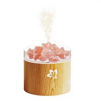 Diffuseur d'arômes à flamme de pierre de sel, nouveau modèle transfrontalier, pour la maison, le bureau, USB, flamme colorée, dégradé, ambiance, essentiel pour la maison
