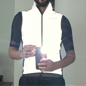 Gilet de cyclisme imperméable pour hommes, <span class=keywords><strong>veste</strong></span> <span class=keywords><strong>sans</strong></span> manches, vêtement réfléchissant, coupe-vent à séchage rapide pour vélo - Product Image 1