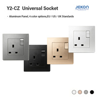 Prise murale universelle en aluminium 86 mm AC250V avec port USB type C, 4 couleurs, conforme aux normes d'installation EU, UK, US
