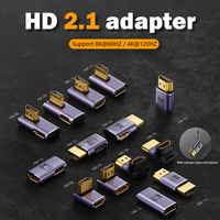 8K60HZ HDMI 2,1 Cable macho hembra adaptador ángulo 4K120HZ HDMI2.0 convertidor 48Gpbs para HDTV proyector PS4 PS5 Laptop PC