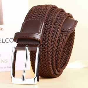 Ceinture en toile de polyester tissée avec boucle en alliage de zinc de bonne qualité, ceinture en nylon réglable pour homme, ceinture en toile d'extérieur - Product Image 2