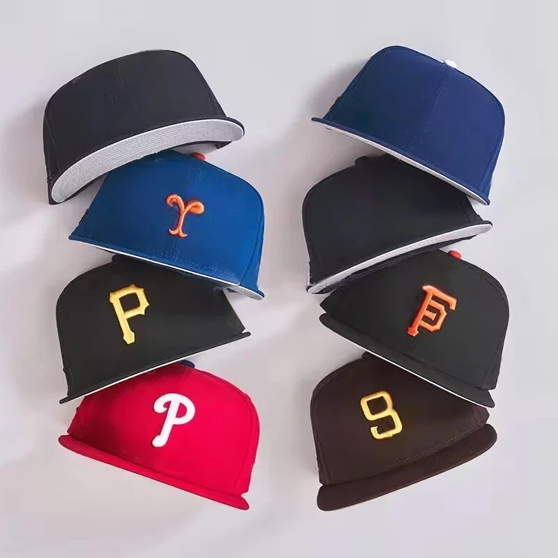 MONOFARBE Classic Flat Bill Snapback Hat - 6 Panel Blank Cap For Custom Embroidery