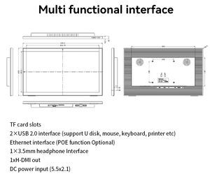 Tablette tactile intelligente à écran LCD capacitif ultra-mince de 18,5 pouces à montage mural, Android 13, 4+64 Go, pour la présentation commerciale - Product Image 4