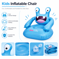 Chaise gonflable pour enfants en PVC en gros, forme de dessin animé, pour la maison et la plage