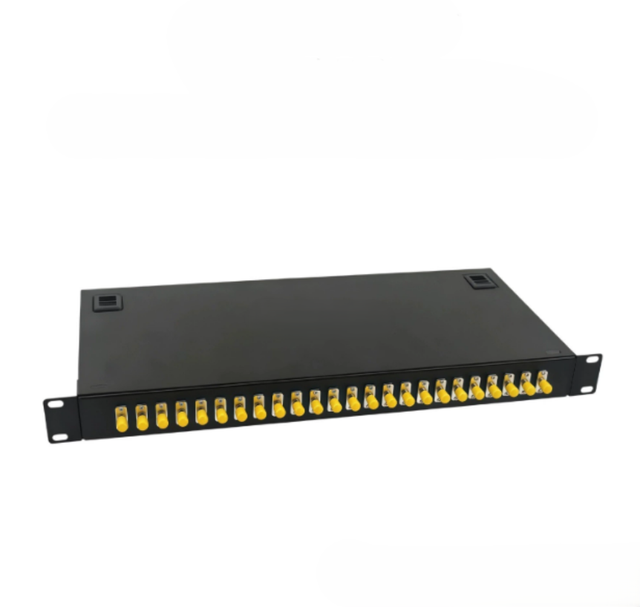 19Inch  24/48Port 1U/2U ST Single-mode Rack Mount Fiber Optic Patch Panel ST OM1/OM2/OM3/OM4 ODF with Adapter