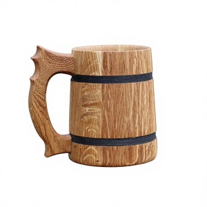 Wooden Beer Mug Handmade Rustic Beer Stein Natural Wood Drinkware <b>Large</b> Wooden Beer Mug Handcrafted Wooden Stein Wholesale - Product Image 1