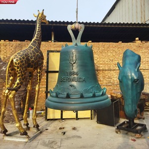 Arte personalizzata YOUFINE all'ingrosso tradizionale Cast in bronzo cinese tempio culturale religioso drago <span class=keywords><strong>campanile</strong></span> scultura - Product Image 4
