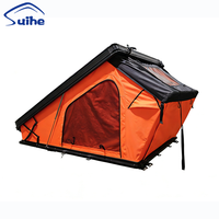 Tente de toit de voiture OEM pliable quatre saisons à double couche, coque rigide, installation rapide, imperméable, avec échelle à cadre en aluminium pour le camping routier
