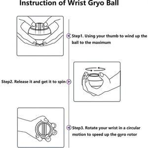 Тренажер для запястий и рук: гироскопический мяч для развития силы хвата, тренировки мышц рук, самозапускающийся, цвет платиновый черный - Product Image 5