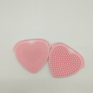 Brosse faciale en silicone, brosse de massage pour le shampoing, brosse de lavage du visage double face en forme de cœur, brosse nettoyante faciale en silicone - Product Image 3