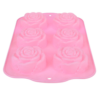 Moule à gâteau en silicone en forme de rose pour la Saint-Valentin, mariage, dessert, chocolat, pâtisserie