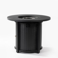 Table de foyer au gaz propane en métal durable pour l'intérieur/extérieur