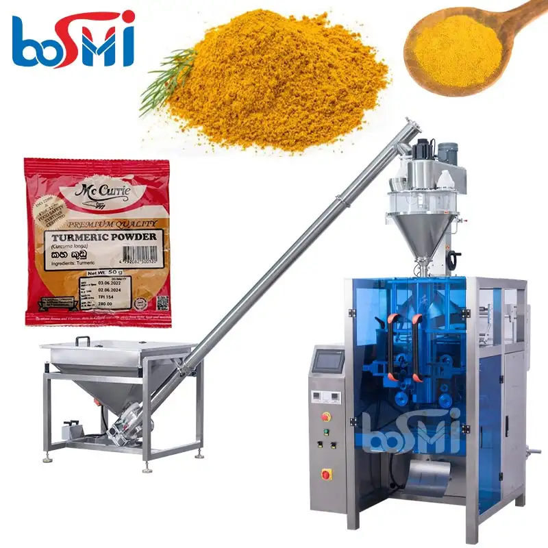 Vertical Vegetable bean almond powder packaging machine turmeric chilli curry masala seasoning spices powder packing machine