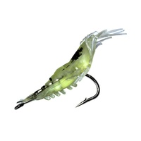 Lot de leurres souples artificiels en gros : petites crevettes artificielles et crevettes lumineuses imitées avec hameçon simulé pour la pêche à la traîne