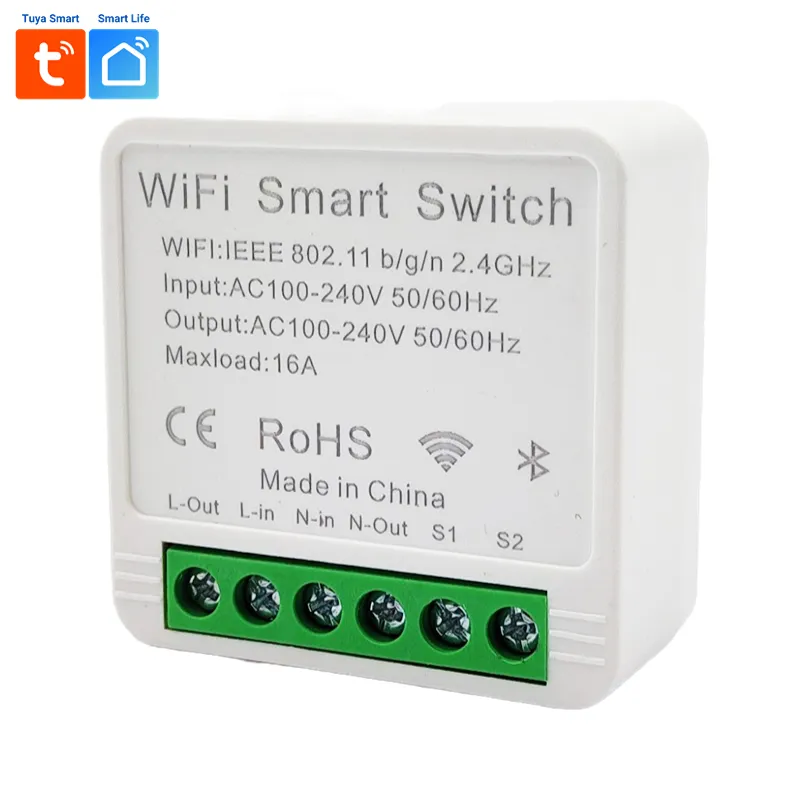 TUYA / Smart Life App 16A Mini Circuit Breaker Voice Control Light Timer Relay DIY Smart Wifi Switch Module