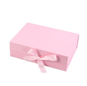 Custom Logo Size Luxury Magnetic Flip Wig Cosmetic Packaging <b>Box</b> <b>Gift</b> <b>Box</b> With Ribbon Magnetic Closure - Product Image 1
