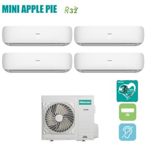 Aire acondicionado Hisense Quadri Split Inverter MINI APPLE PIE Serie 9 + 12 + 18 + 18 con 4AMW105U4RAA Wi-Fi opcional 9000 + 12000 - Product Image 4