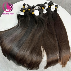 Fornitore all'ingrosso di <span class=keywords><strong>extension</strong></span> di <span class=keywords><strong>capelli</strong></span> umani vergini grezzi non trattati di grado 15A, 100% con cuticole allineate, provenienti da Vietnam e India - Product Image 1