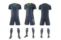 Maillot de football personnalisé imprimé par transfert thermique, 100 % polyester, léger et respirant, ensemble uniforme de football avec nom d'équipe, directement de l'usine