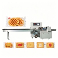 Machine d'emballage automatique à grande vitesse pour biscuits gaufrettes, craquelins et snacks