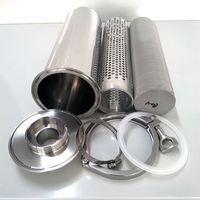 Filter Pipa Air Tipe Penjepit Baja Tahan Karat 304 Kelas Makanan, Filter Linear Lurus Sanitasi untuk Pemisahan Padat-cair