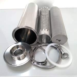 304 स्टेनलेस स्टील फूड ग्रेड क्लैंप प्रकार पानी पाइप फिल्टर ठोस तरल पृथक्करण के लिए सैनिटरी सीधे रैखिक फ़िल्टर - Product Image 5