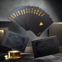 Jeu de cartes de poker imperméable noir et or, collection de cartes à jouer, jeu de société, coffret magique Dmagic, cadeau