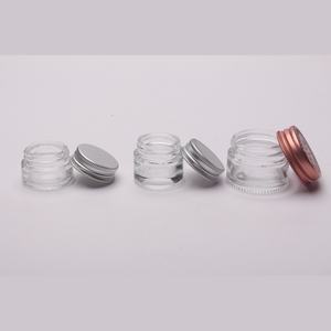 工厂批发高品质1盎司2盎司4盎司8盎司透明琥珀色螺旋颈模制玻璃罐，用于片剂/药丸/胶囊/奶油 - Product Image 1