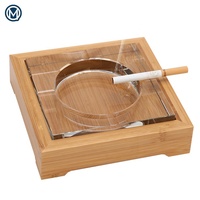 Boîte en bois écologique personnalisée Conteneur rond en bois Cendrier pour cigarettes et cigares à fumer en érable