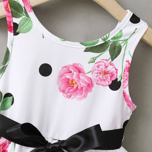 ชุดเดรสเด็กผู้หญิงสีขาวลายดอกไม้แบบไม่มีแขนขายส่ง - Product Image 2